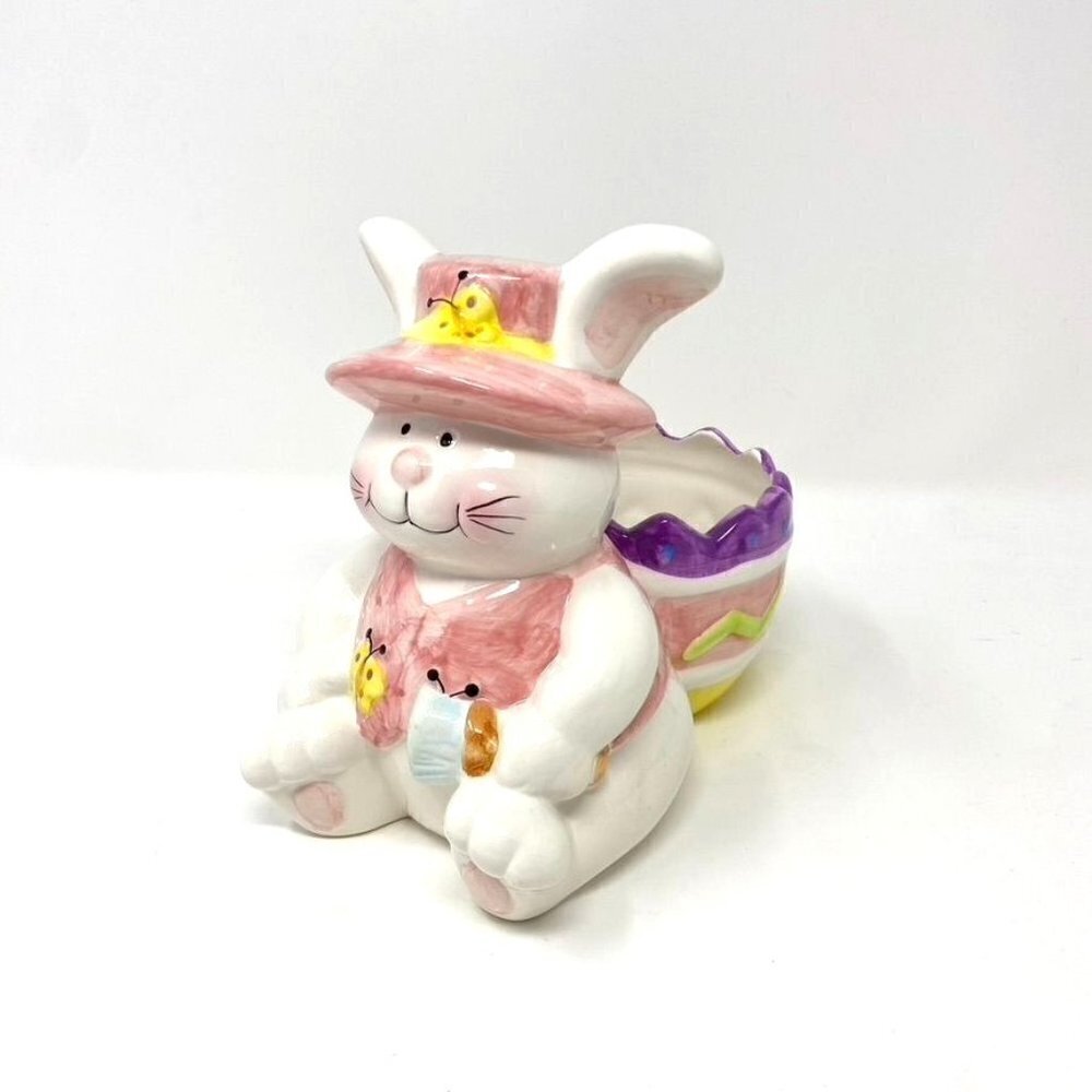 Target Ceramic Easter Bunny Egg Planter Candy Dish
